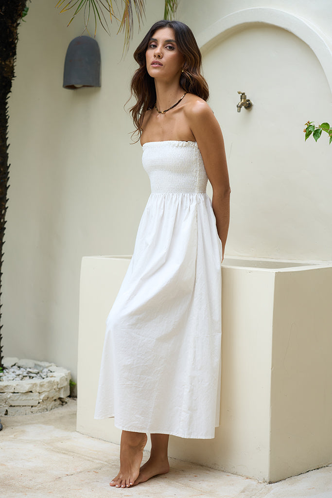 Lennox Midi Dress / Shell – AU.THENTIC