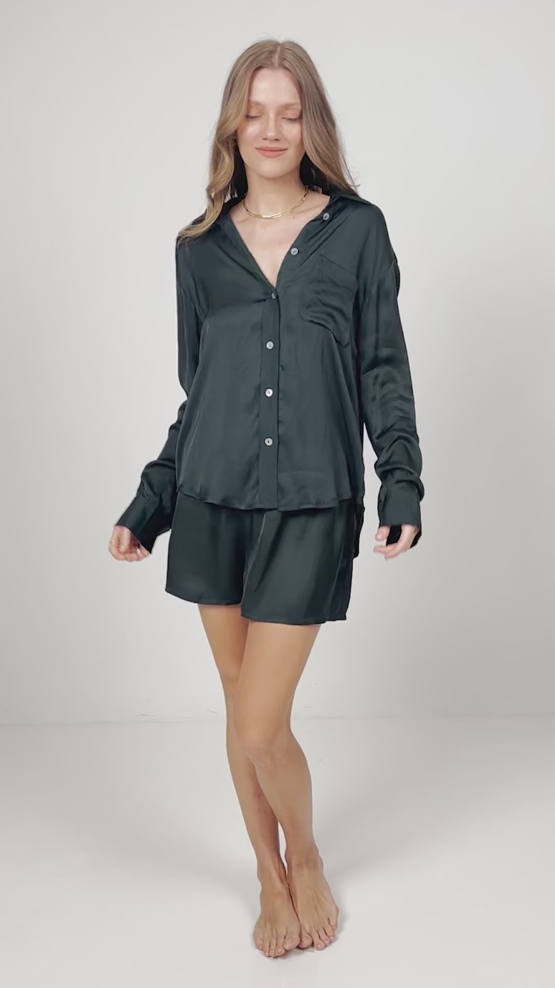 Lavinia Blouse - Green Bottle