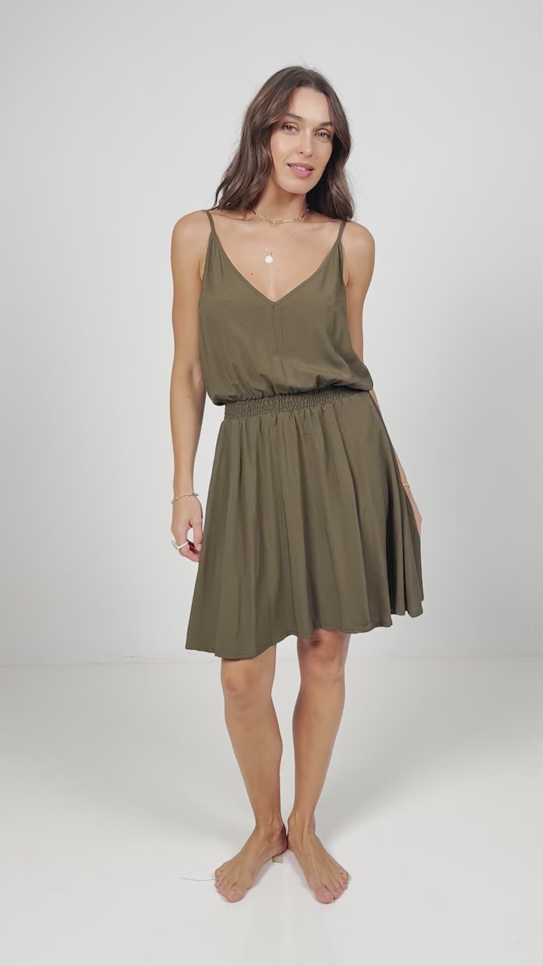Deana Mini Dress - Brown