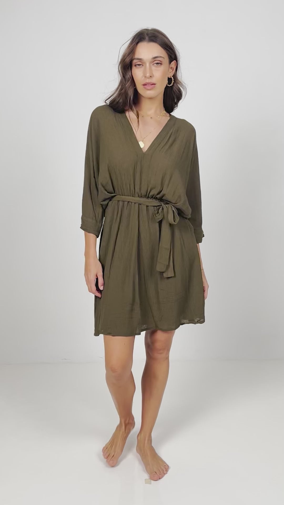 Rever Mini Dress - Brown