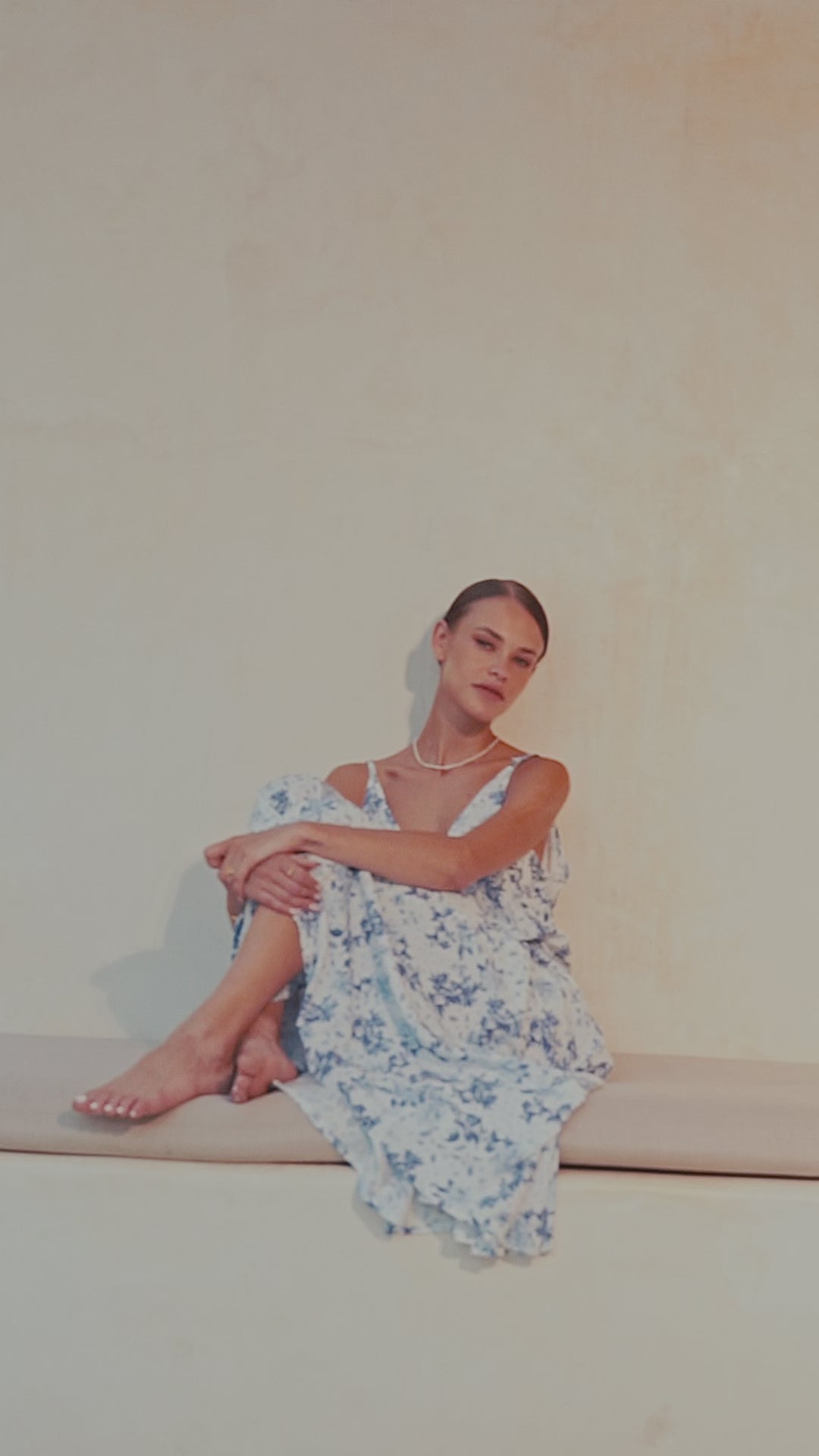 Sophia Midi Dress / Indigo Petal