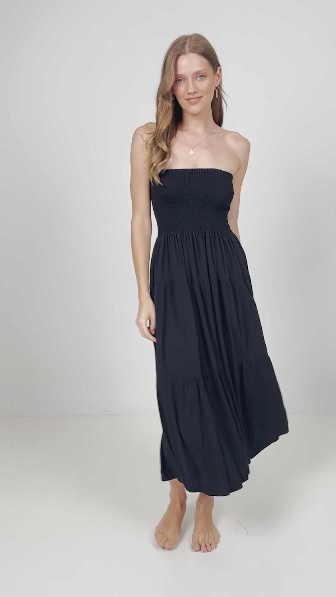 Stella Midi Dress - Black