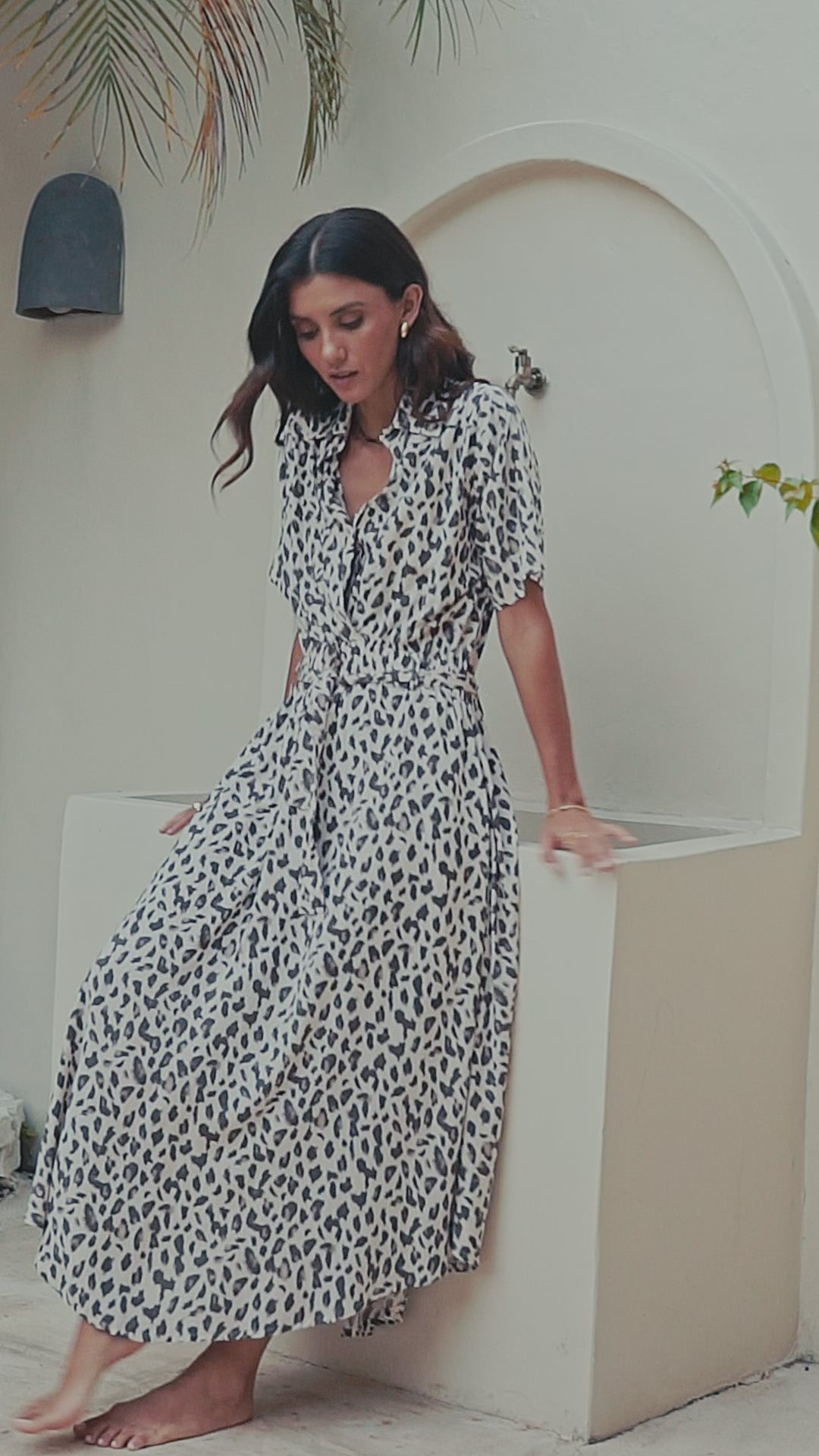 Vanessa Midi Dress / Leopard