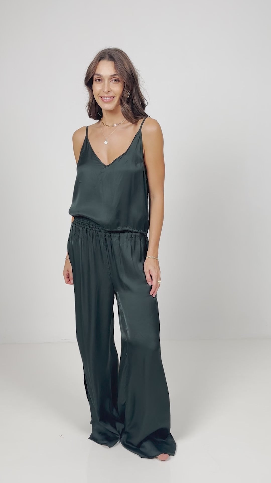 Rita Tank Top - Green Bottle