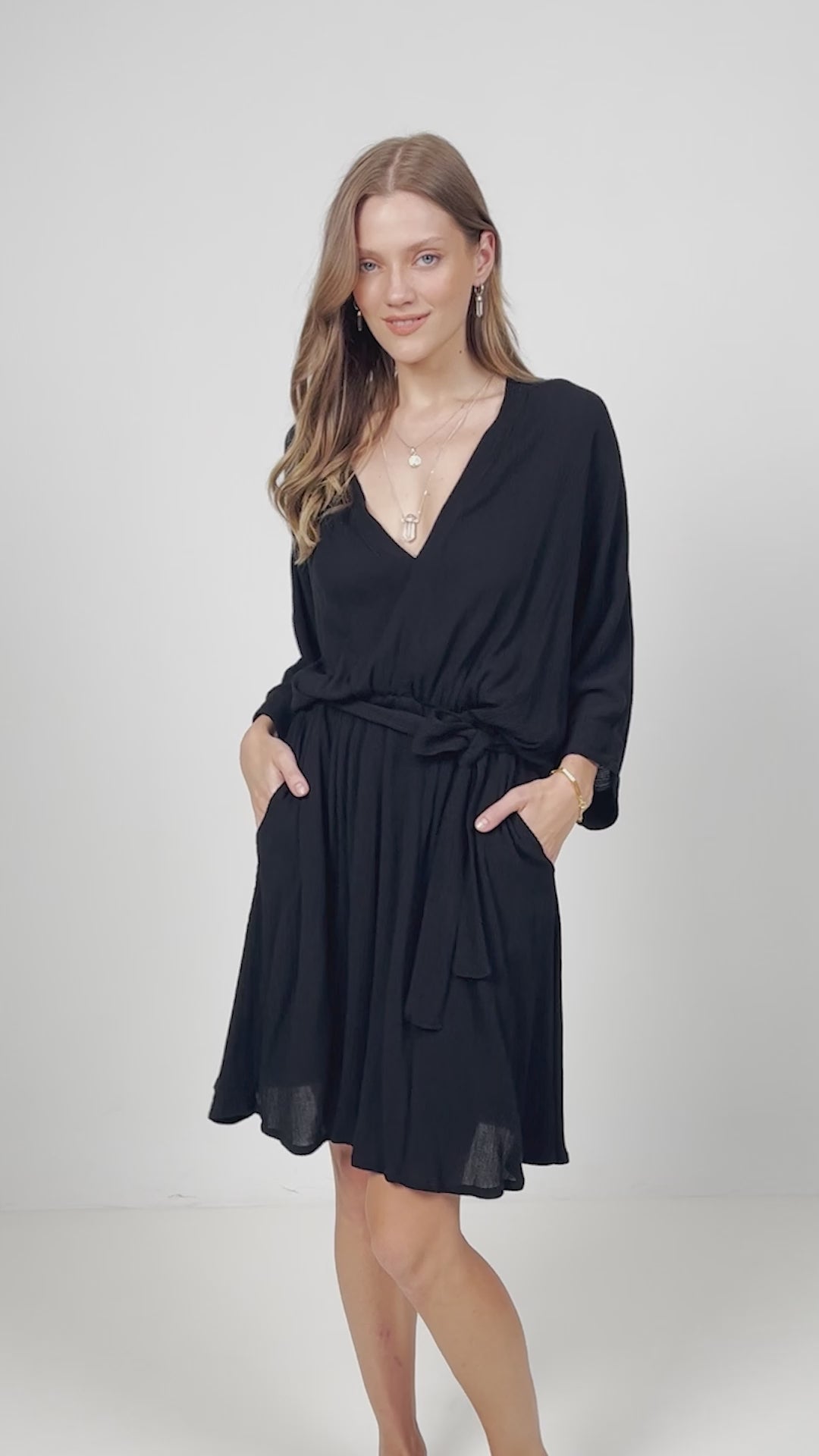 Rever Mini Dress - Black