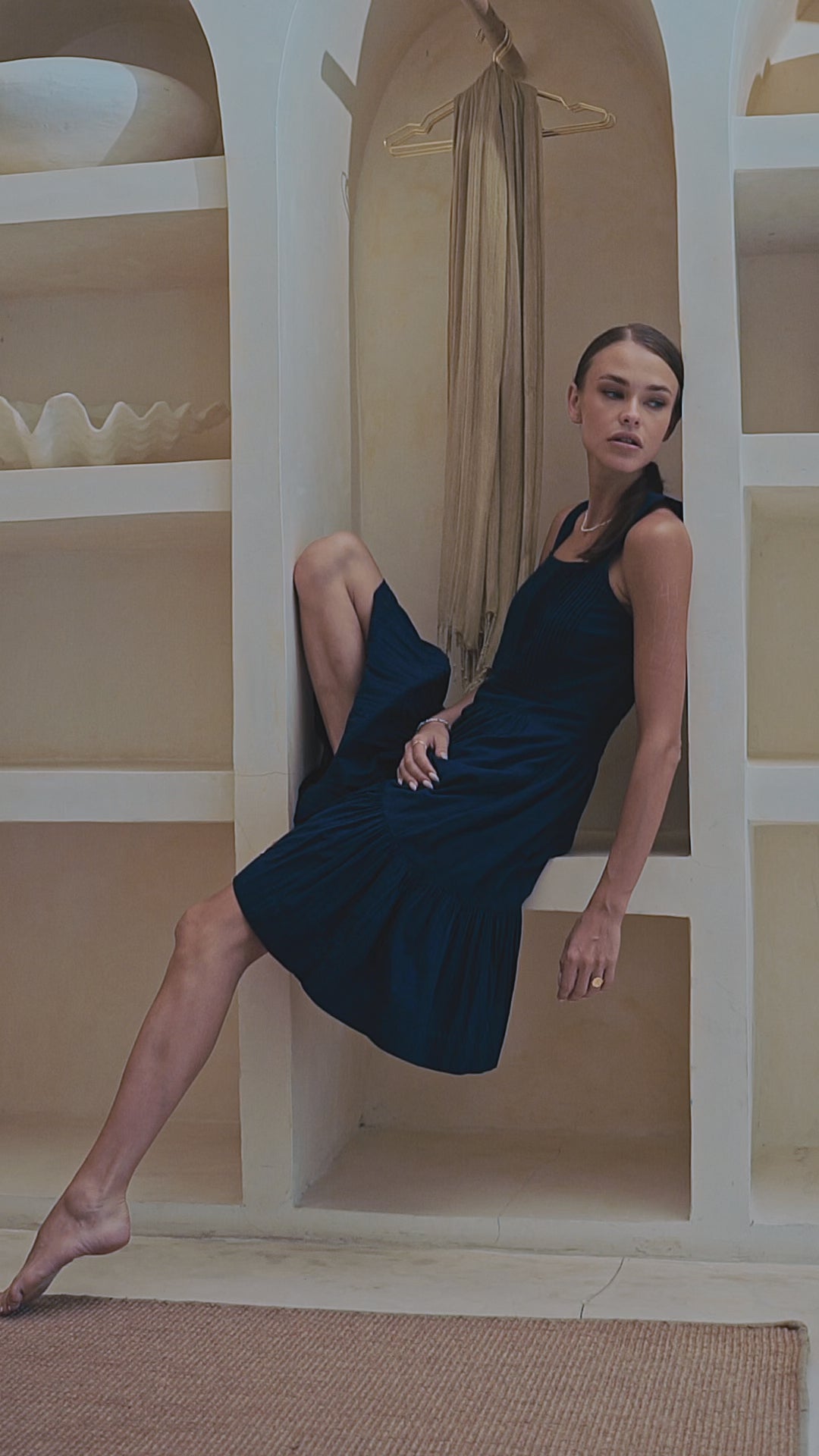 Fareo Midi Dress / Navy