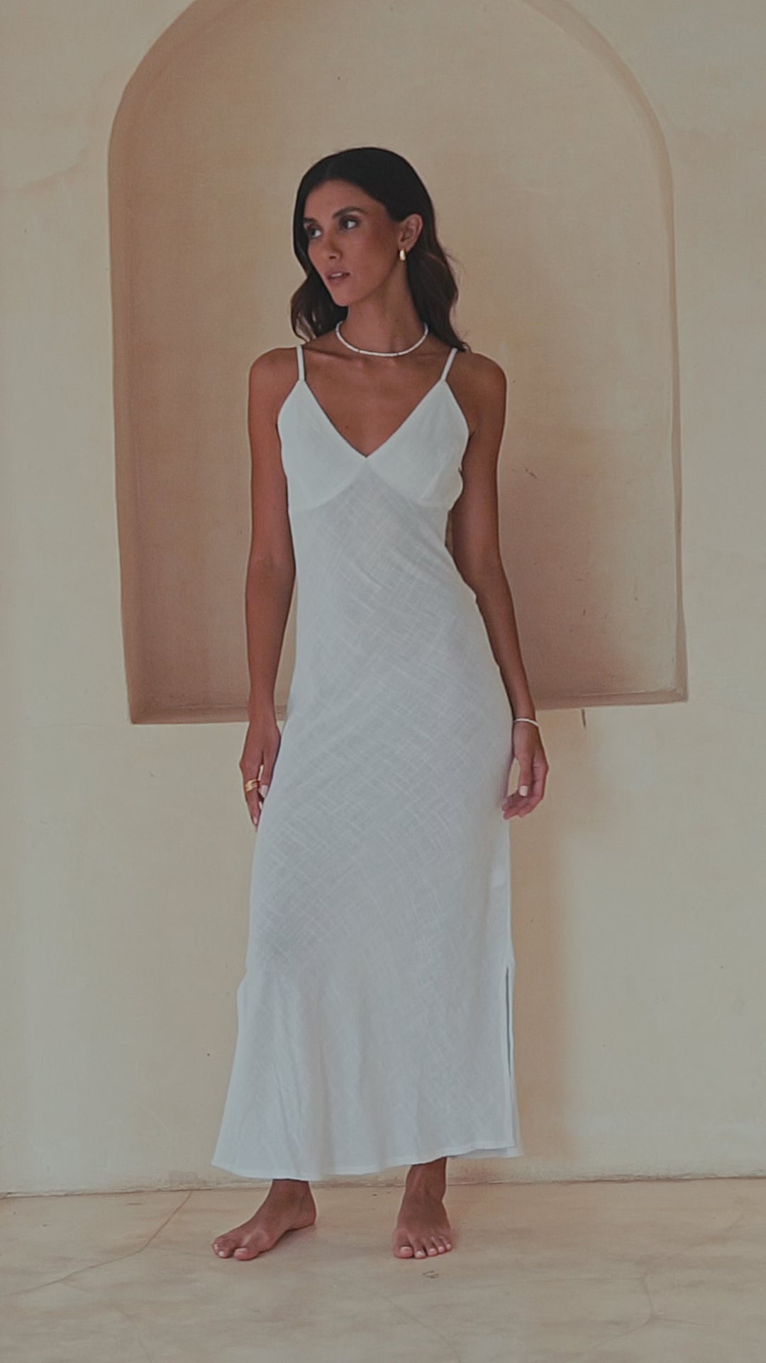 Marceille Maxi Dress / White