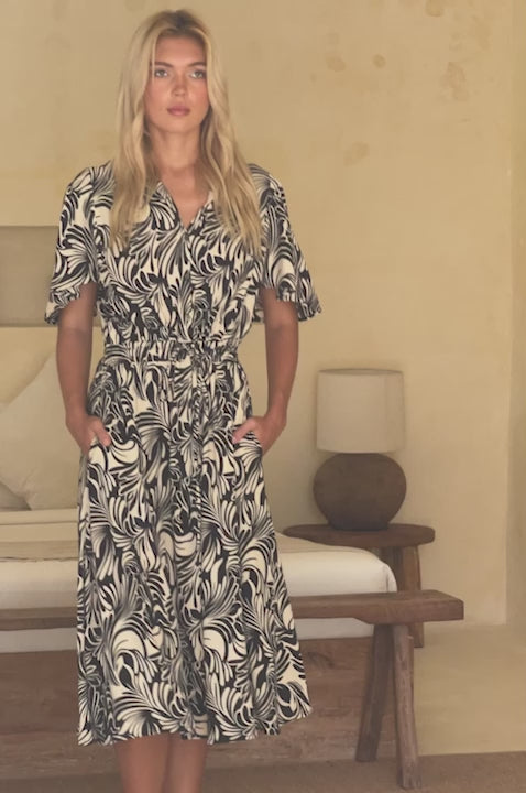 
                      
                        Load and play video in Gallery viewer, Dawn Midi Dress / Iris Black
                      
                    