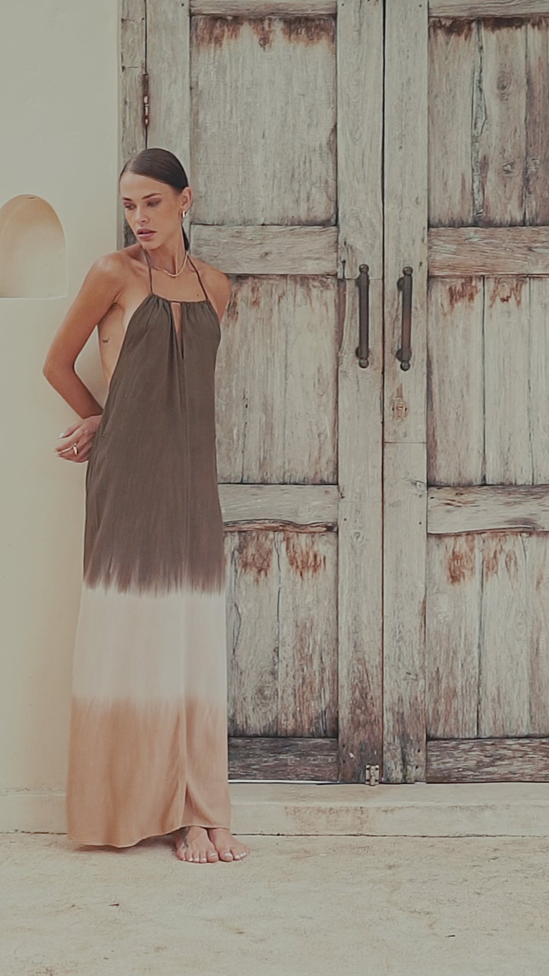 Lenny Maxi Dress / Mocha Flow