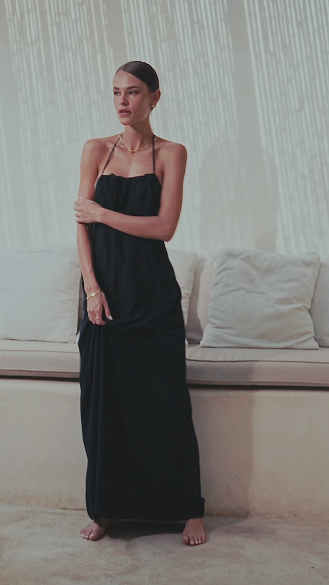 Lenny Maxi Dress/ Noir